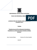 TESINA FINAL - Di Marco Carolina - Pdf"estudio Del Uso de TIC en Educación Domiciliaria y Hospitalaria en El Nivel Secundario Orientado de Maipú, Mendoza"