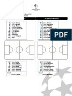 UEFA CL Teams Sheet