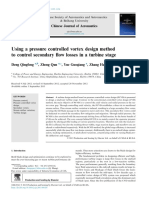 Using A Pressure Controlled Vortex Design Method To Control Secondary Flow Losses in A Turbine Stage