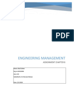 Engineering Management: Assignment Chapter 8