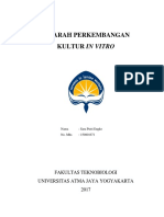 Sejarah Perkembangan Kultur in Vitro