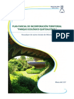 Plan Parcial de Incorporación Territorial "Parque Ecológico Quetzalcóatl"