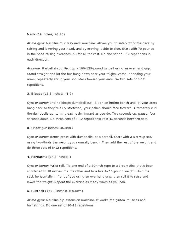 Workout | PDF | Human Anatomy | Musculoskeletal System