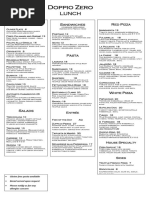 Doppio Zero SF Lunch Menu