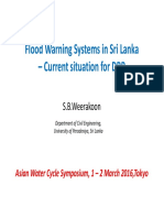 Flood Warning Systems in Sri Lanka - Current Situation For DRR