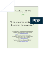Le nouvel humanisme les sciences sociaux