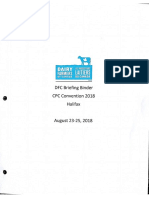 Dairy Farmers of Canada Briefing Binder - CPC Convention 2018