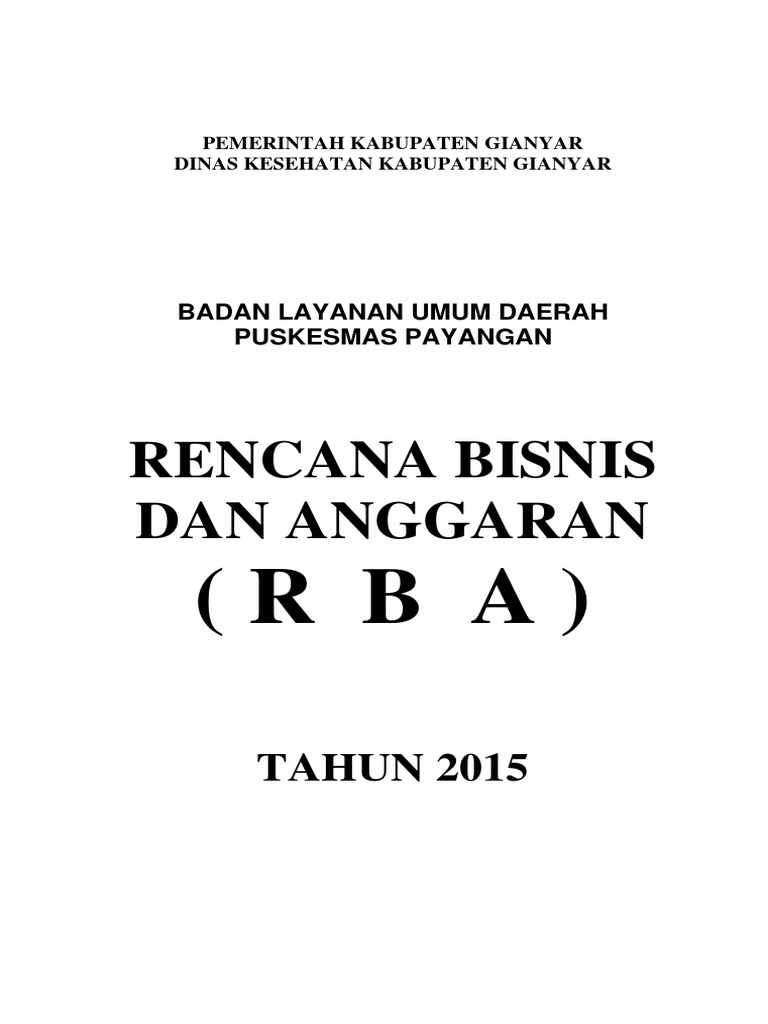 DOKUMEN-RBA-Puskesmas-Payangan ONWORK | PDF | Karier & Perkembangan ...