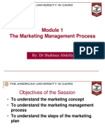 The Marketing Management Process: By: DR Shahinaz Abdellatif