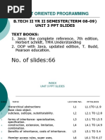 No. of Slides:66: Object Oriented Programming