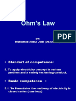 Ohm's Law: By: Muhamad Abdul Jalil (09330271)