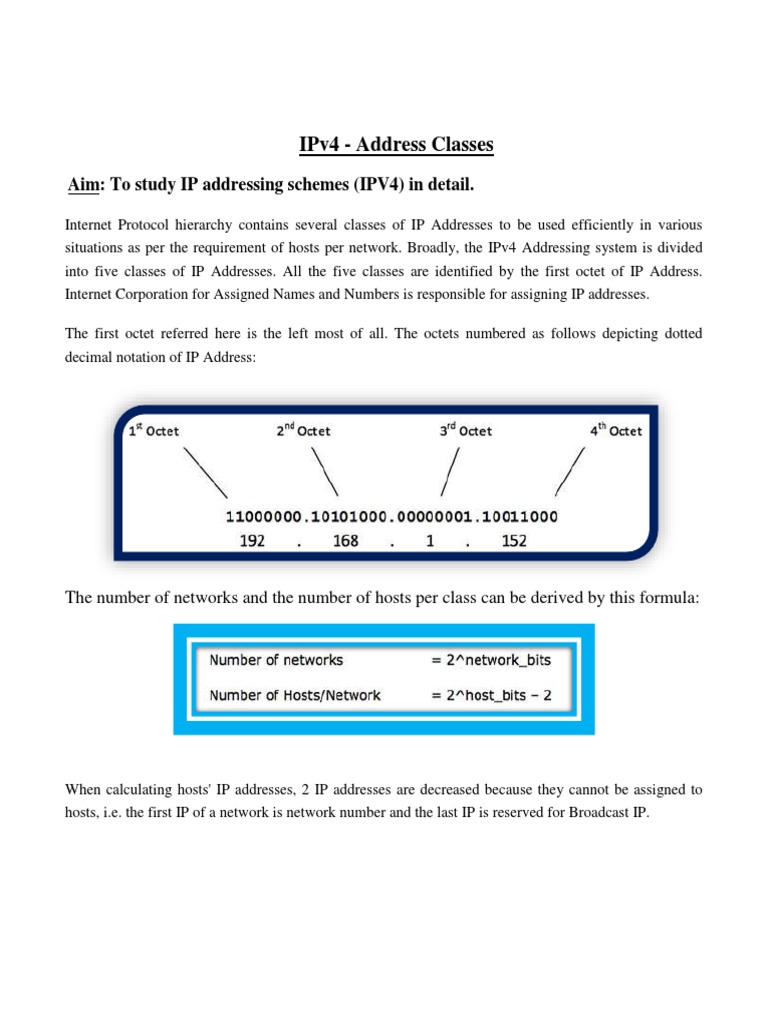 Ipv 4 | PDF | Ip Address | Communications Protocols