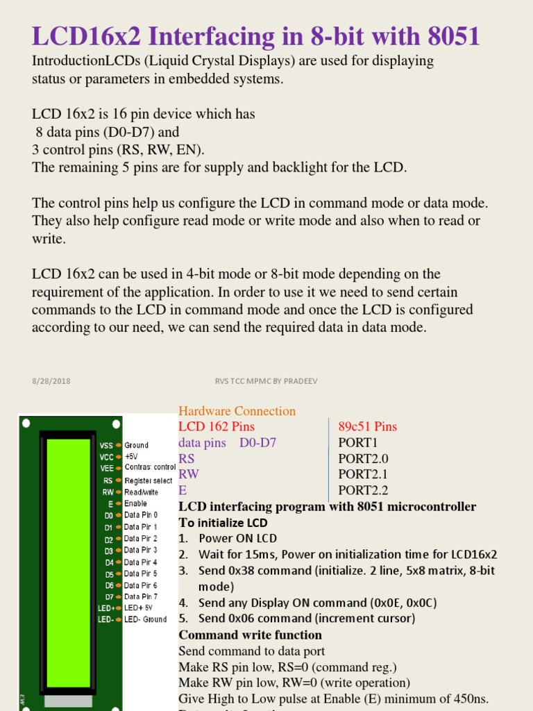 LCD 16 X 2 | PDF | Liquid Crystal Display | Microcontroller