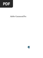 Adobe Garamond Pro SpecBook