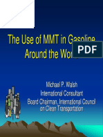 The Use of MMT in Gasoline Around The World