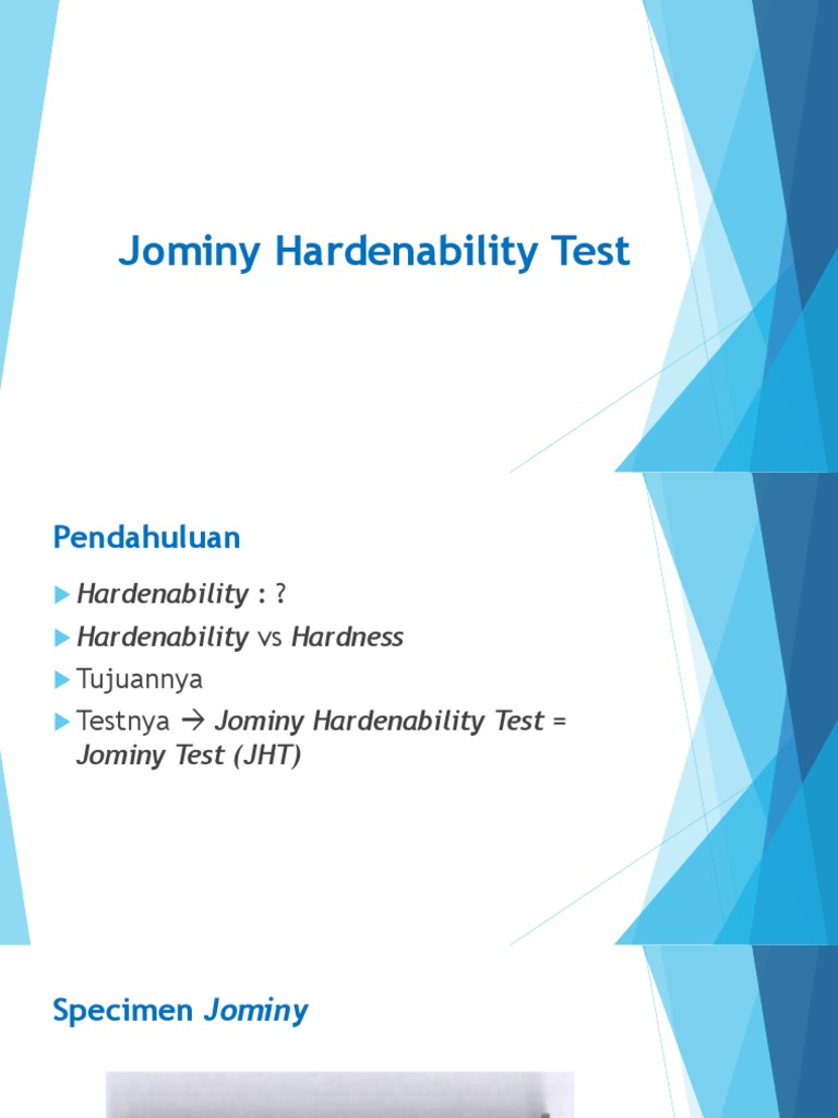 Jominy Hardenability Test Guide | PDF