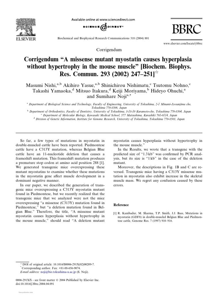 Corrigendum | PDF | Mutation | Molecular Biology