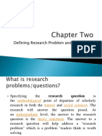 Defining Research Problem and Hypothesis Formulation