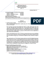 English Communicative: CBSE Sample Paper-03 Summative Assessment - I Class - X