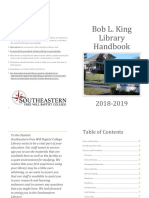 Bob L. King Library Handbook: Guidelines