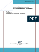 Public Procurement in India: Assessment of Institutional Mechanism, Challenges, and Reforms