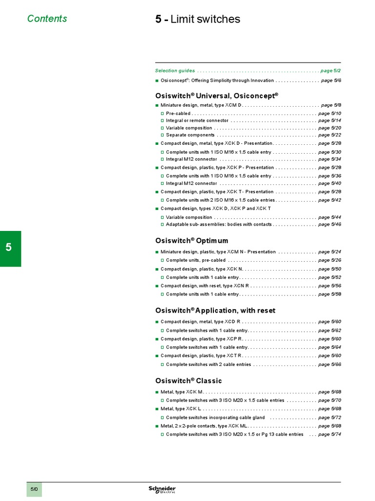 ch5 Limit Switches PDF PDF Electrical Connector Switch