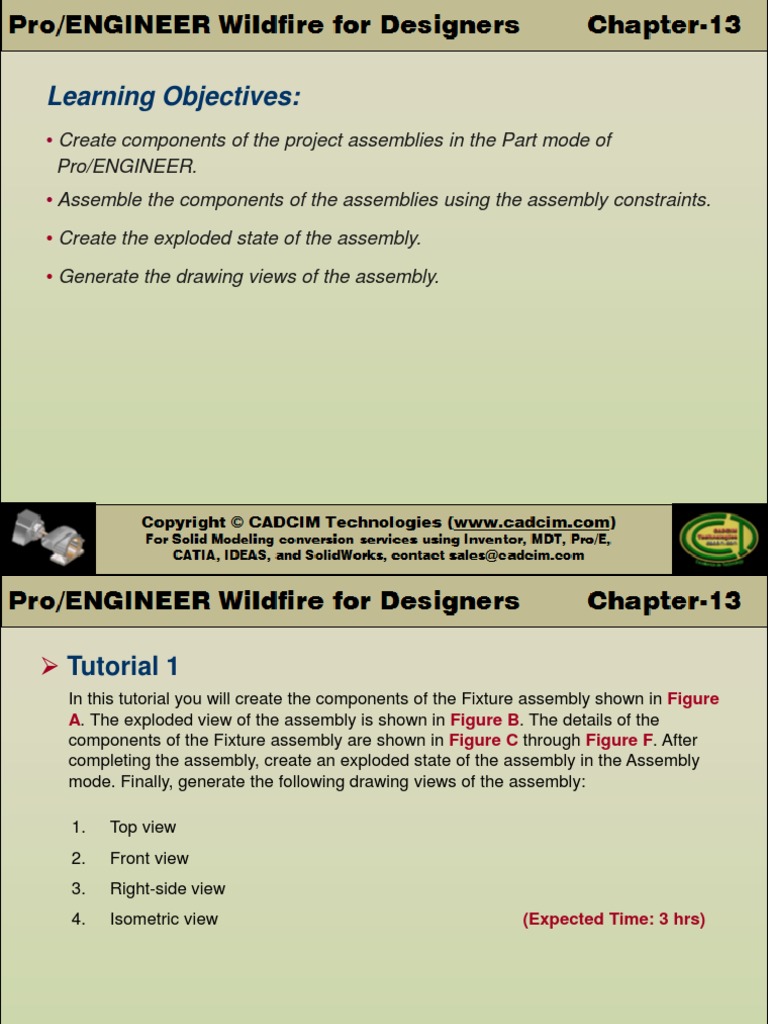 Learning Objectives:: Create Components of The Project Assemblies in ...