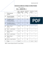 Revised Common Framework of CBCS For Colleges in Andhra Pradesh B.SC., - Semester - I