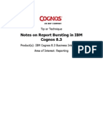 Notes On Report Bursting in Cognos 83