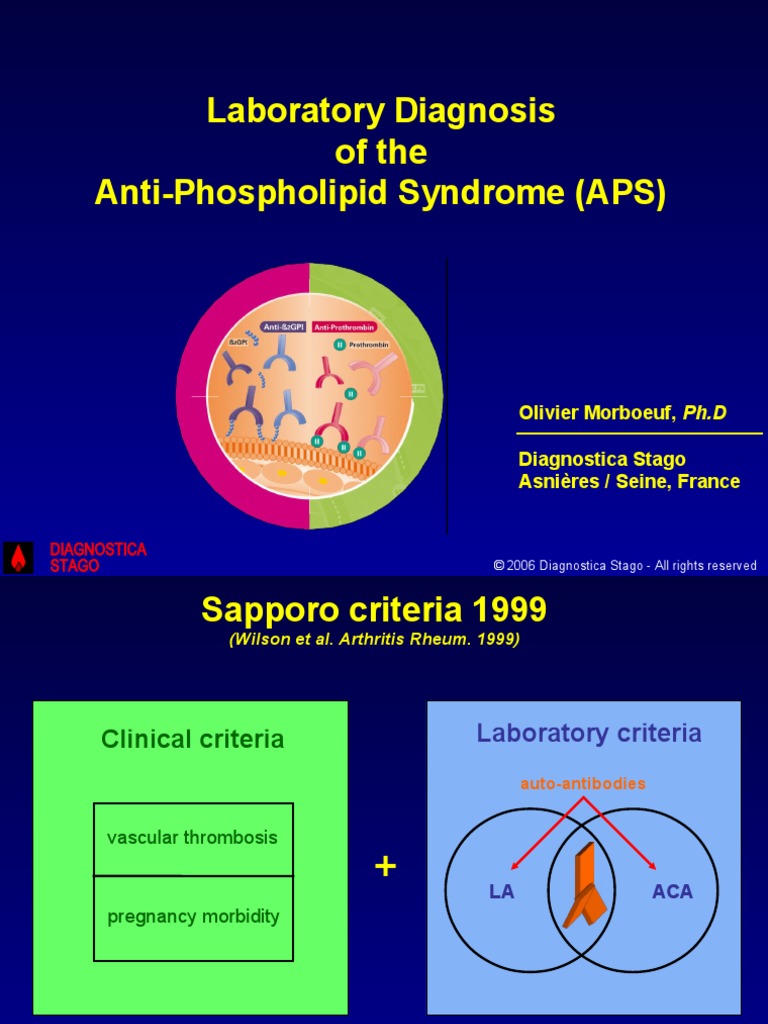 Laboratory Diagnosis of The Anti-Phospholipid Syndrome (APS) | PDF ...
