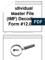 Individual Master File (IMF) Decoding, Form #12.005