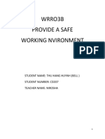 Wrro3B Provide A Safe Working Nvironment