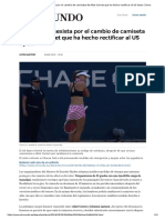 La Polémica Sexista Por El Cambio de Camiseta de Alizé Cornet Que Ha Hecho Rectificar Al US Open