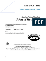 Safety of Machinery: ANSI B11.0 - 2015