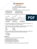 Guía de ejercicios de química orgánica