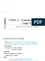 VHDL 2 - Combinational Logic Circuits: Reference: Roth/John Text: Chapter 2