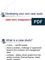 Developing Your Own Case Study