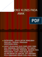 Intervensi Klinis Pada Anak