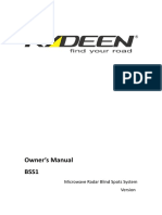 Owner's Manual Bss1: Microwave Radar Blind Spots System