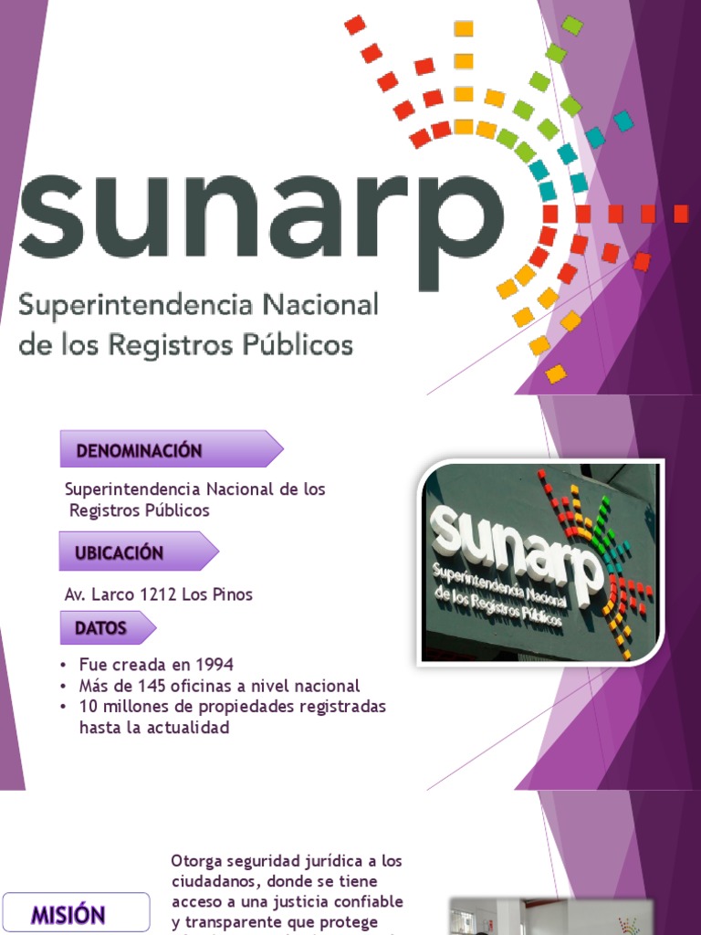 Servicios y Funciones de SUNARP | PDF | Propiedad | Gobierno