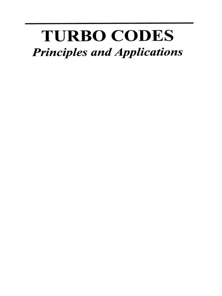 Turbo Codes Principles and Applications | PDF | Modulation | Computer Data image.