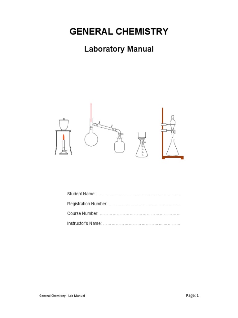 General Chemistry Lab Manual PDF Physical Chemistry Chemistry