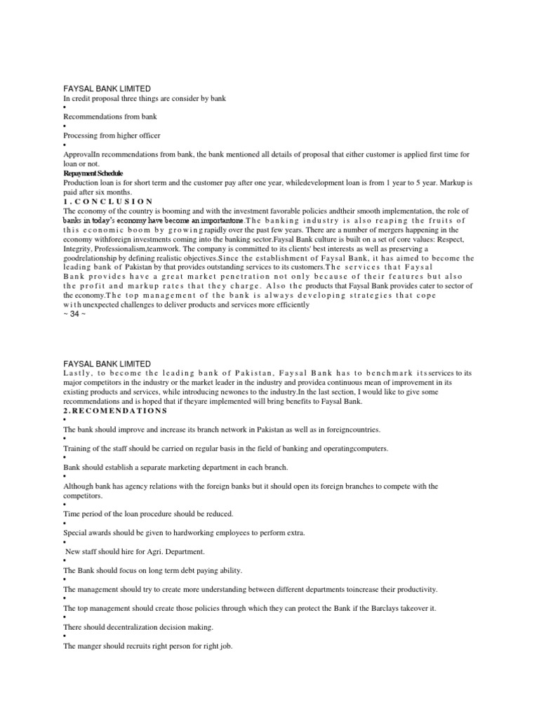Repayment Schedule PDF Banks Loans