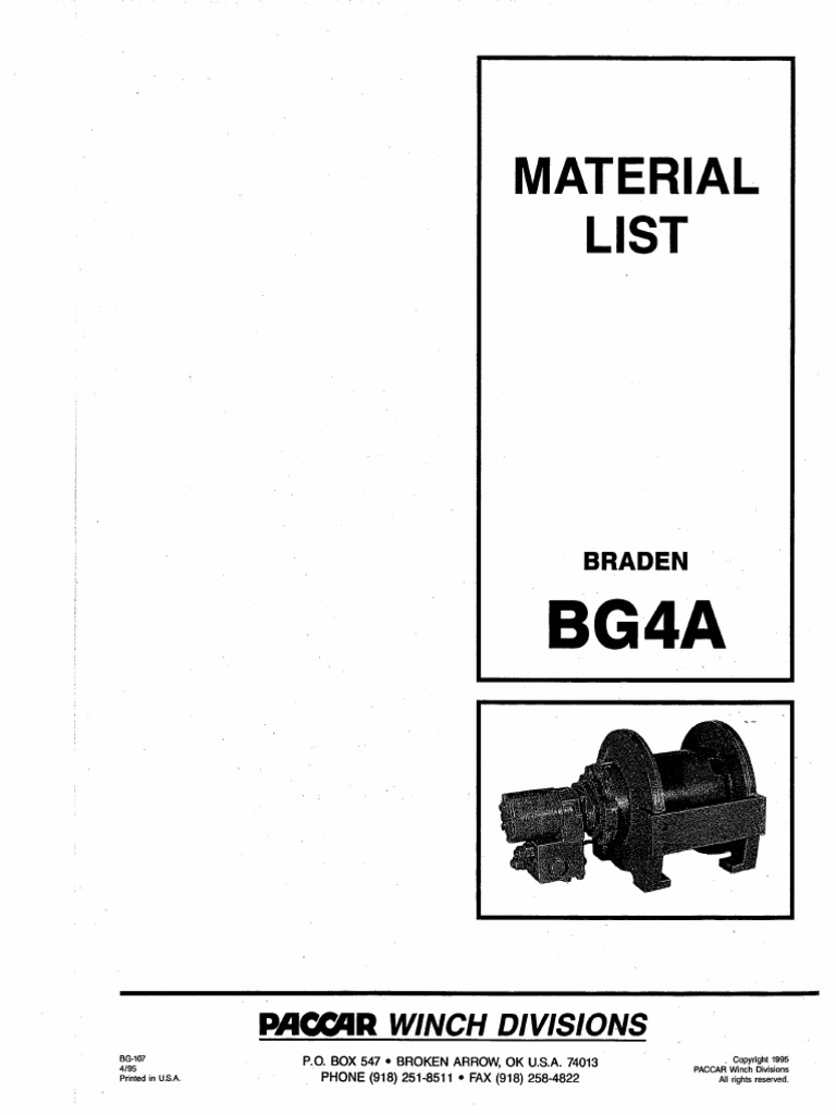 bg4 Material List BG | PDF