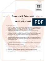 Answers & Solutions: NEET (UG) - 2018