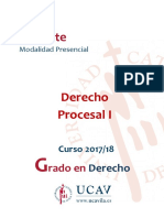 Guía Docente: Derecho Procesal I