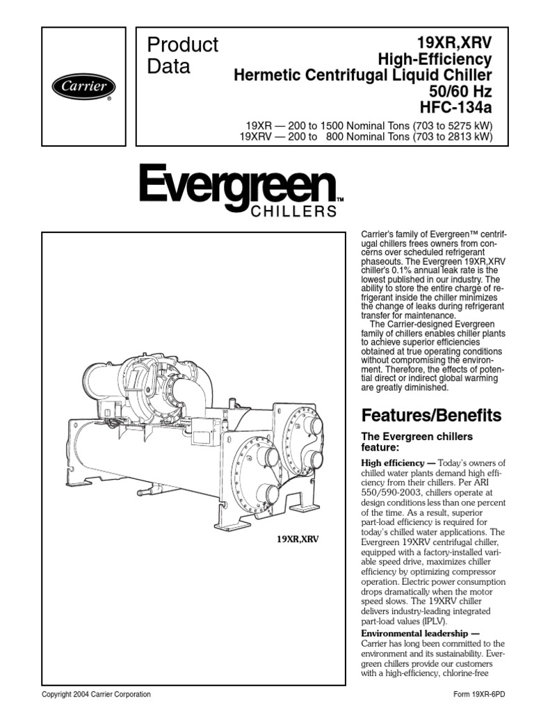 19xr Product Data Cataloguec3sv PDF PDF Heat Exchanger Refrigeration