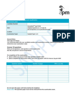 APMP - The APM Project Management Qualification.: Examination Paper