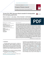 PLA-PHB-Limonene Blends for Biodegradable Food Packaging