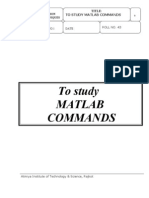 To Study Matlab Commands: Roll No. 43 Date: Experiment No.1